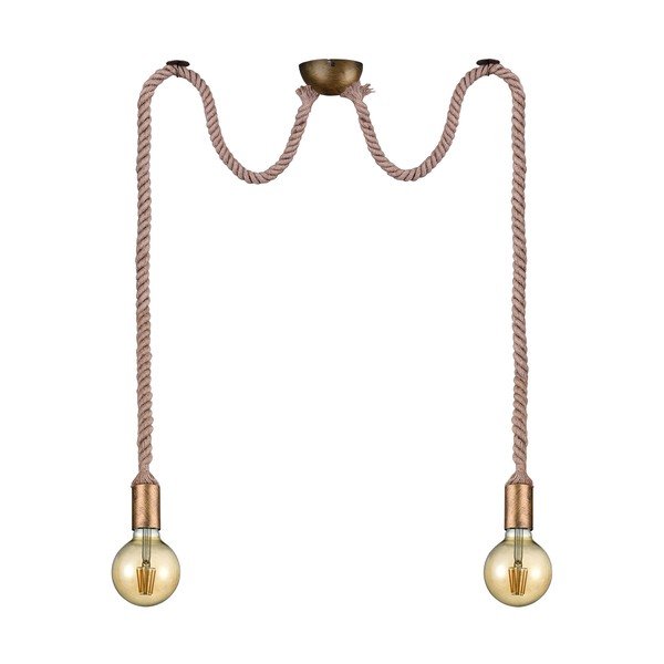 Lampadario color ottone ø 12 cm Rope – Trio