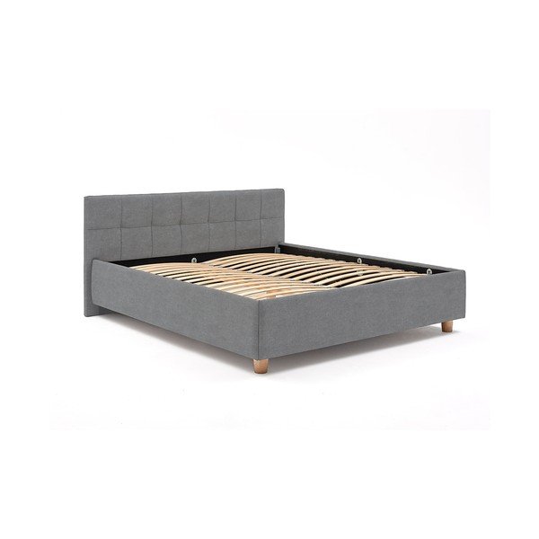 Letto matrimoniale grigio-blu con griglia e contenitore , 180 x 200 cm Leda - ProSpánek-image-2