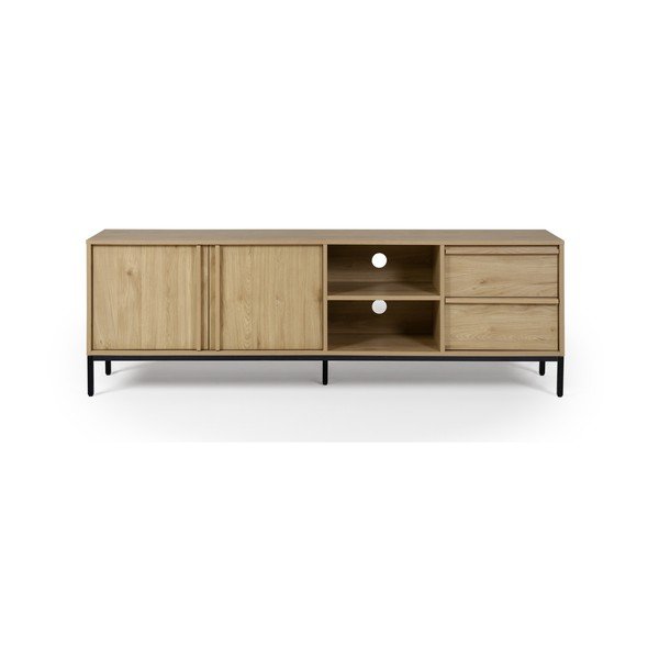 Mobile TV di colore naturale con effetto rovere 180x59x40 cm Luc – Marckeric