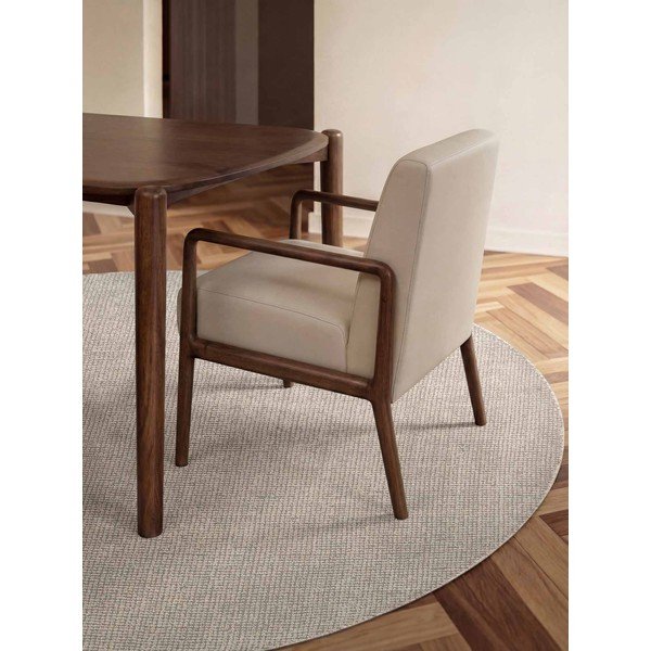 Tappeto rotondo color crema in lana tessuto a mano ø 200 cm Greenwich – Ted Baker-image-1