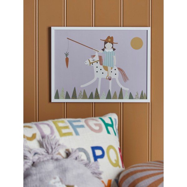 Quadro per bambini 32x42 cm Rosa - Bloomingville Mini-image-1