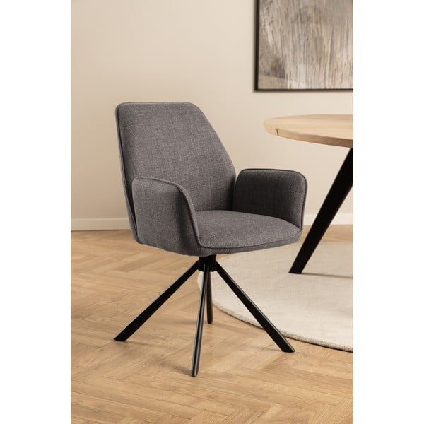 Set di sedie da pranzo grigio chiaro in imbottito con braccioli 2 pz Glenda – Actona-image-1