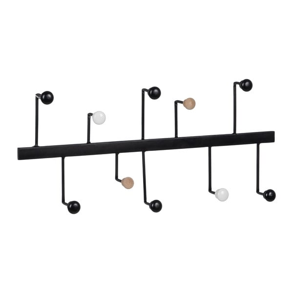 Appendiabiti da parete in metallo nero - Ixia-image-1