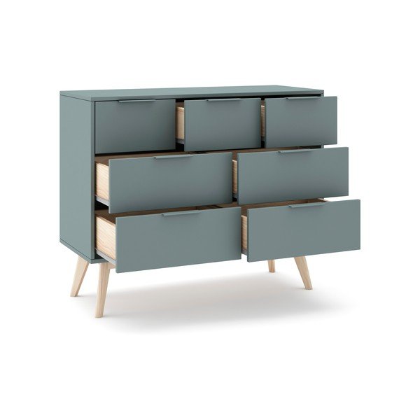 Cassettiera verde polveroso 120x83x40 cm Pisco – Marckeric-image-3