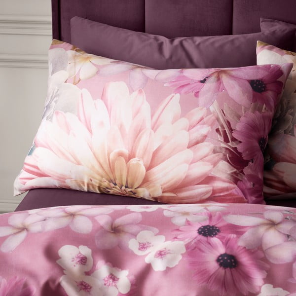 Set copripiumino e federa rosa per letto matrimoniale e per letto esteso 230x220 cm Rosemoor Floral – RHS-image-3