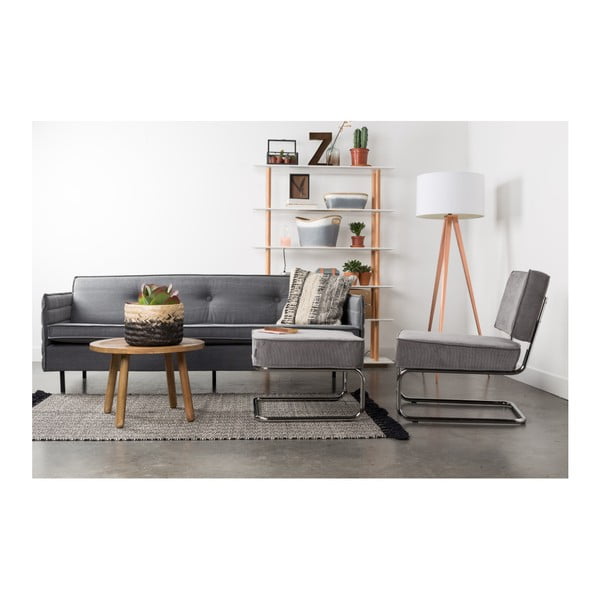 Poltrona grigio chiaro Rib - Zuiver-image-4