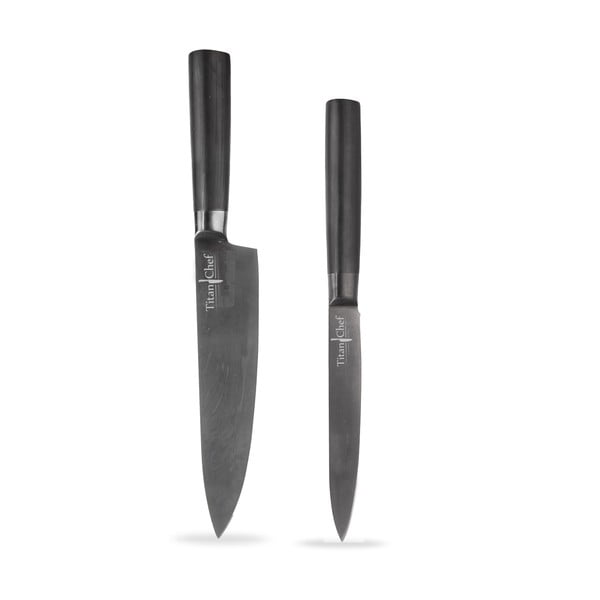 Set di 2 coltelli da chef in acciaio inox - Orion