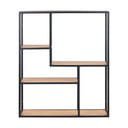 Libreria da parete nera-color legno naturale effetto rovere 75x91 cm Seaford - Actona