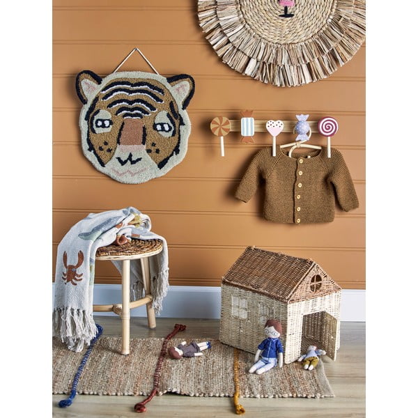 Appendiabiti da parete in legno di pino per bambini Rudy - Bloomingville Mini-image-1