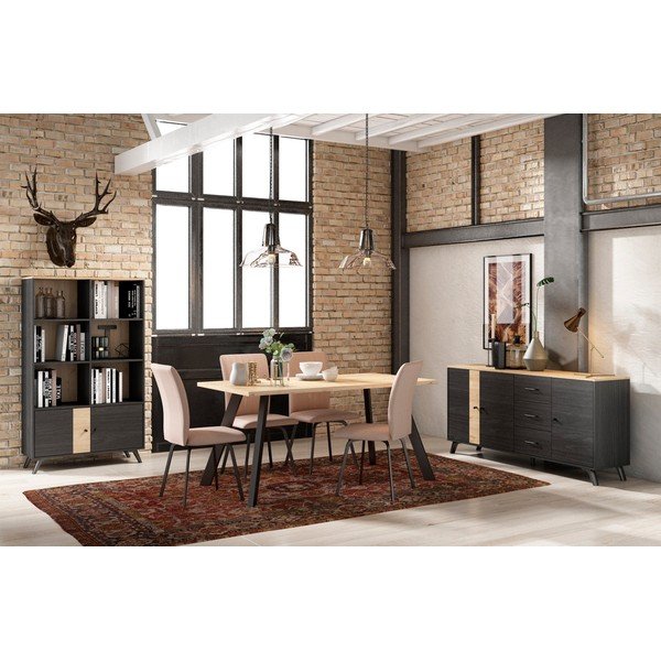 Tavolo da pranzo con piano in rovere 90x160 cm Texas - Marckeric-image-1