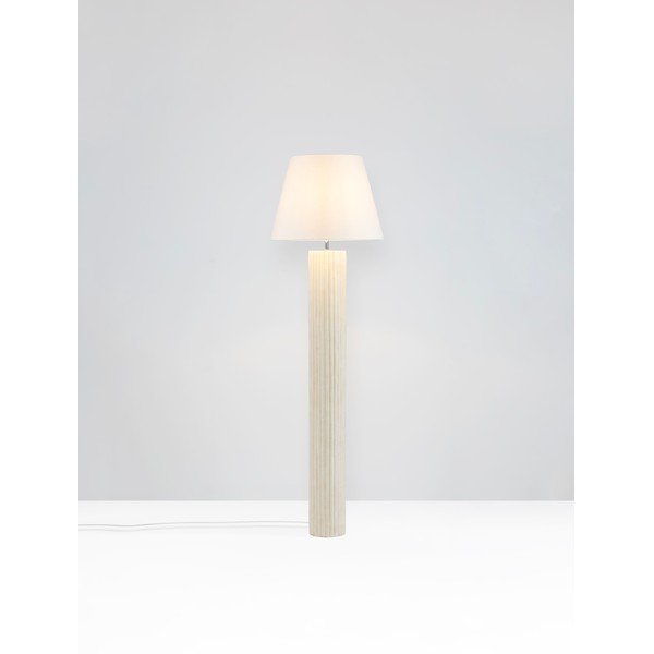 Lampada da terra bianca/color crema in pietra (altezza totale 150 cm) Bacoo – Nova Luce-image-4