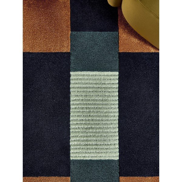Tappeto blu scuro in fibre riciclate tessuto a mano 200x290 cm Franka – MADE-image-4