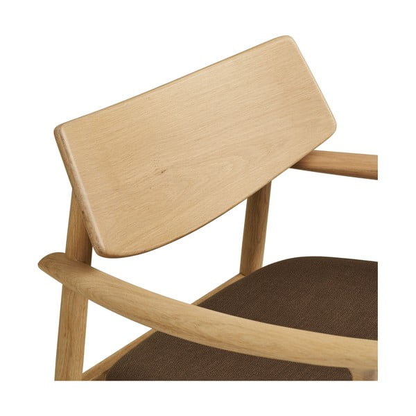 Poltrona con poggiapiedi marrone Olvera – House Nordic-image-4