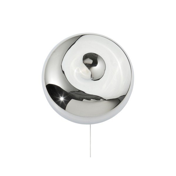 Lampada da parete color argento lucido in acciaio con alimentazione a corrente ø 35 cm Ragge – Jotex