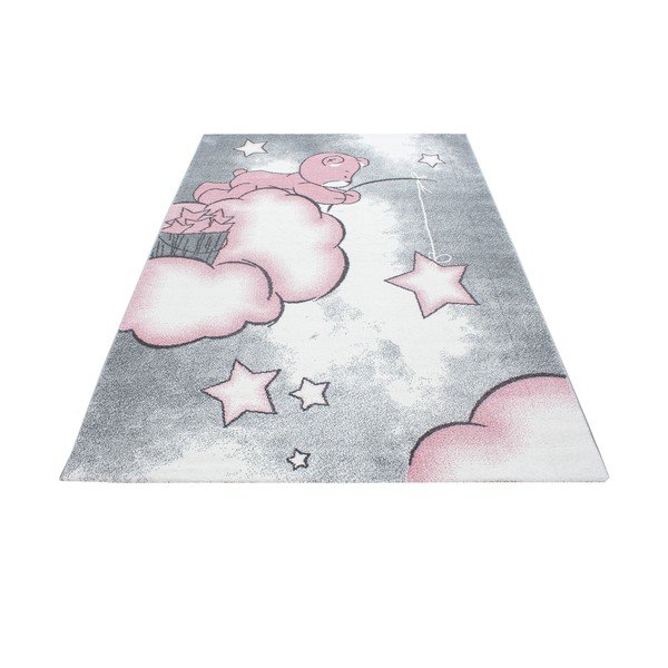 Tappeto per bambini rosa-grigio ø 120 cm Kids - Ayyildiz Carpets-image-4