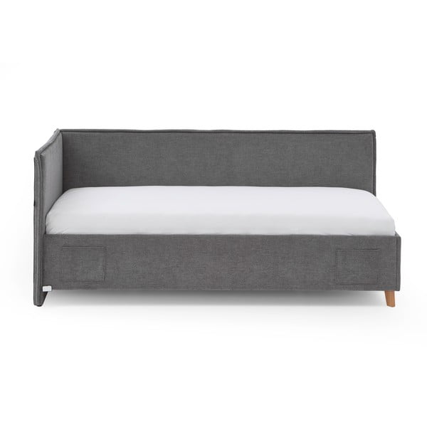 Letto da bambini con sponde grigio imbottito rete non inclusa 120x200 cm Fun – Meise Möbel-image-4