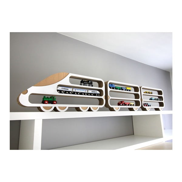 Set di 3 scaffali Locomotiva e 2 vagoni - Unlimited Design for kids-image-4