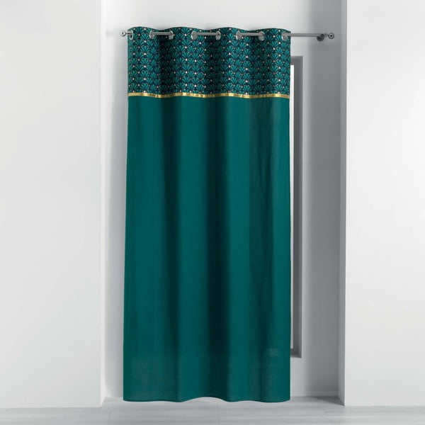 Tenda color petrolio in cotone 140x240 cm Artchic – douceur d'intérieur