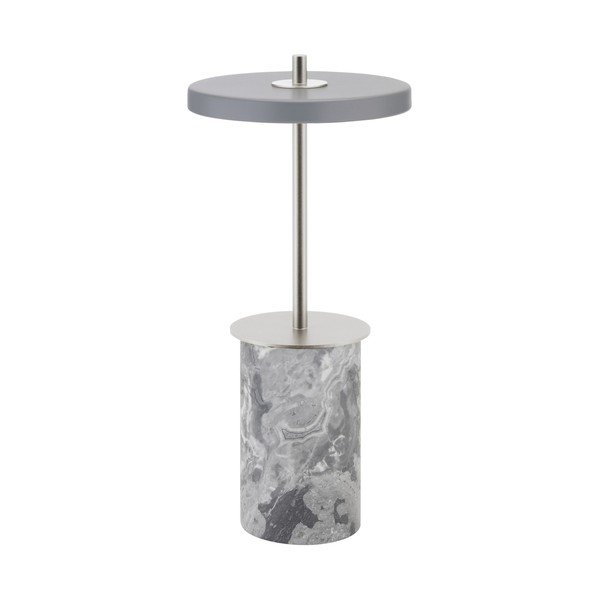 Lampada da tavolo LED grigia in marmo con paralume in metallo con intensità regolabile (altezza totale 25,5 cm) Asteria Move Mini – UMAGE
