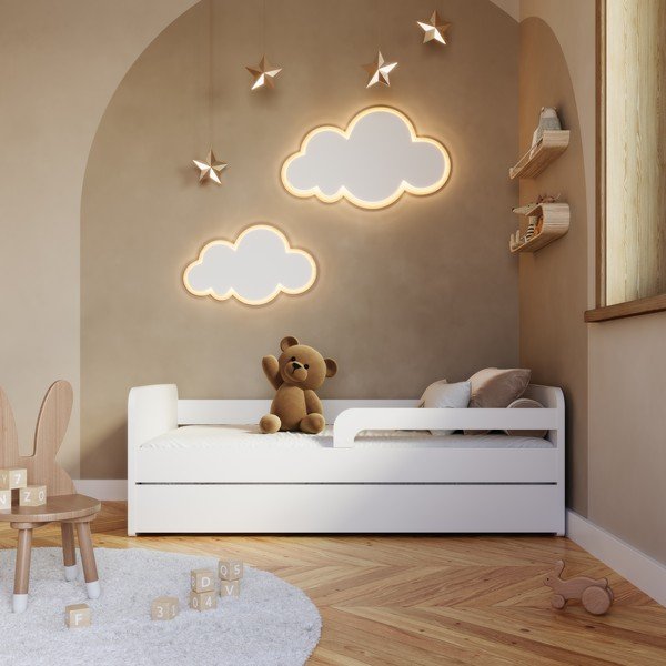 Letto da bambini bianco con rete inclusa 80x160 cm Duuli – ELTAP-image-4
