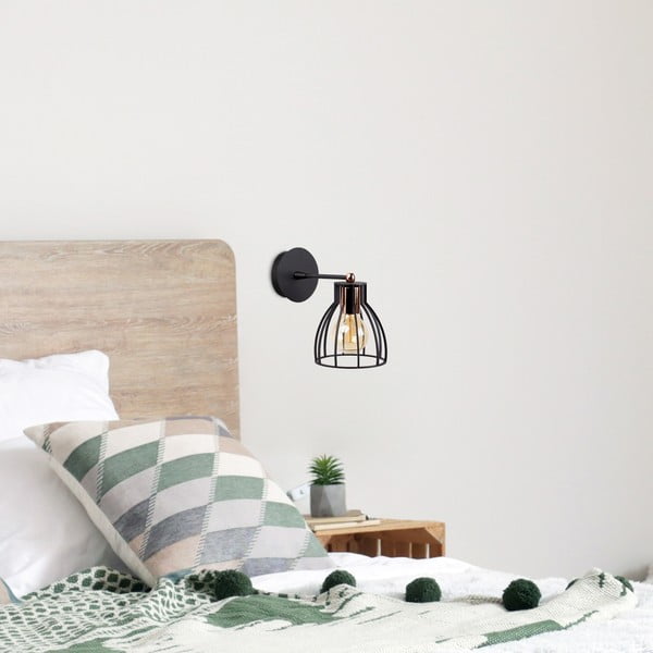 Lampada da parete in nero e bronzo ø 15 cm Kemah - Opviq lights-image-1