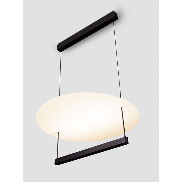 Lampadario LED bianco/nero opaco in alluminio con intensità regolabile ø 60 cm Diona – Nova Luce-image-2