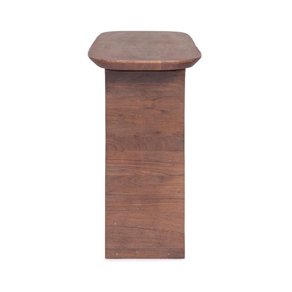 Tavolo consolle colore naturale scuro in mango massiccio 40x137 cm Dalton – Bizzotto-image-3