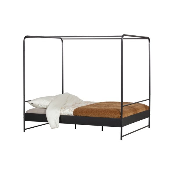 Letto matrimoniale in metallo nero, 160 x 200 cm Bunk - vtwonen