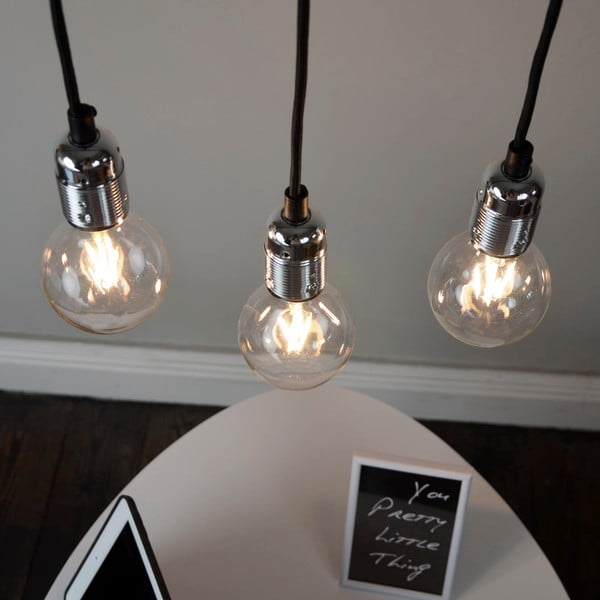 Apparecchio a sospensione nero/argento con paralume in metallo ø 4 cm Uno - Sotto Luce-image-1