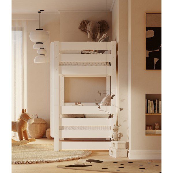 Letto da bambini a castello bianco in pino massiccio 90x200 cm Jan – Olivia Living-image-4