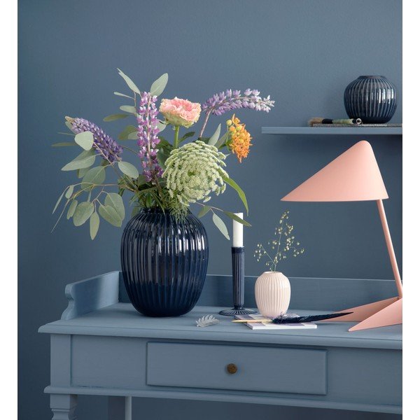 Portacandele in gres blu scuro Hammershoi, altezza 16 cm Hammershøi - Kähler Design-image-3