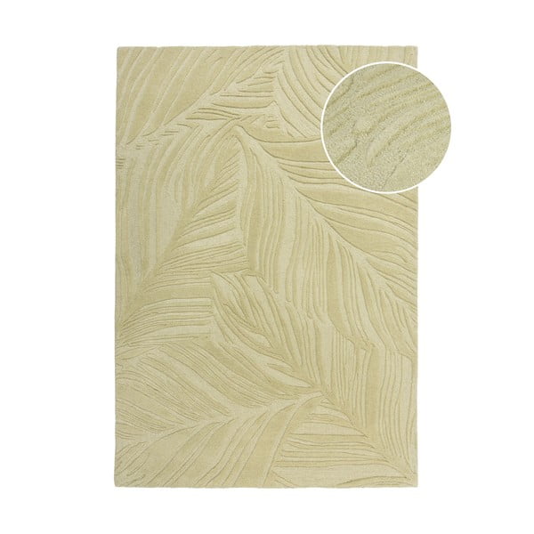 Tappeto in lana verde 200x290 cm Lino Leaf - Flair Rugs