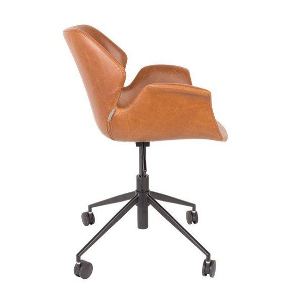 Sedia da ufficio marrone Sedia da ufficio Nikki - Zuiver-image-2