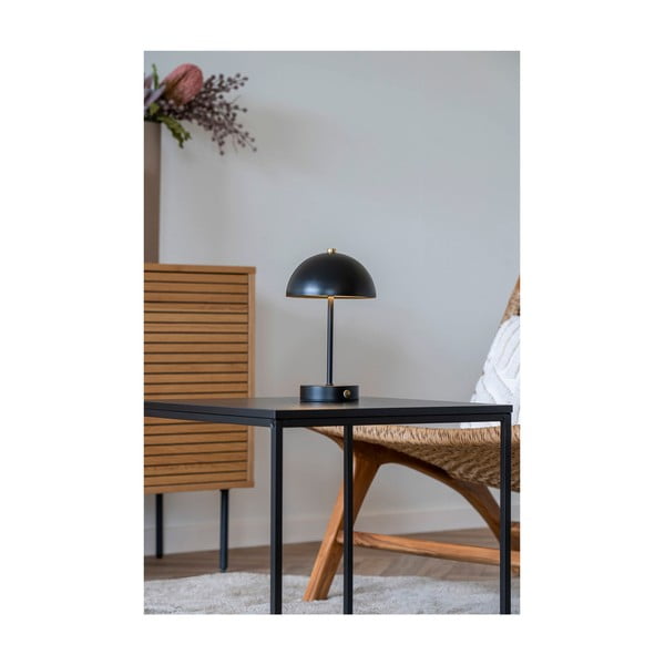 Lampada da tavolo a LED nero lucido (altezza 25 cm) Holt - House Nordic-image-2