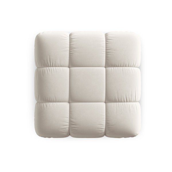 Poggiapiedi componibile beige con rivestimento in velluto Bellis – Micadoni -image-4