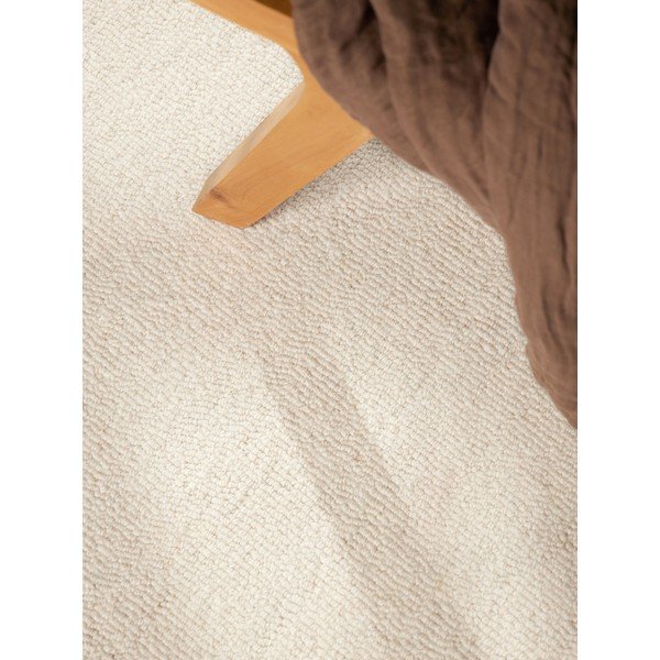 Tappeto color crema in lana tessuto a mano 200x290 cm Puristic Knots – Elle Decoration-image-3