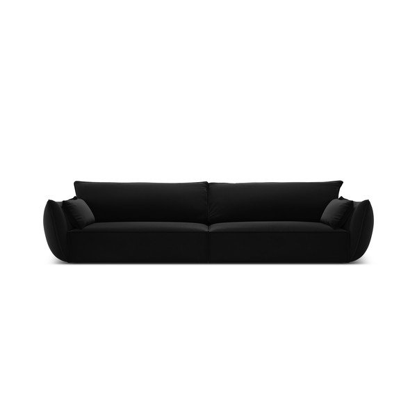 Divano nero con rivestimento in velluto 248 cm Vanda – Mazzini Sofas