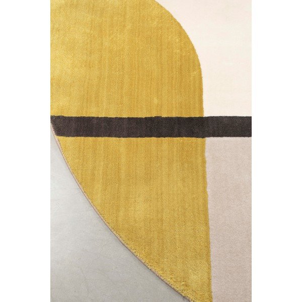 Tappeto giallo-grigio , ø 240 cm Hilton - Zuiver-image-4