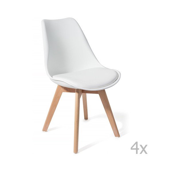 Set di 4 sedie bianche Kiki Evo - Tomasucci