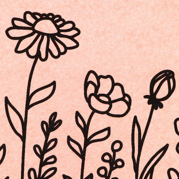 Tappetino da bagno rosa chiaro 39x60 cm Floral Lines - Artsy Doormats-image-2