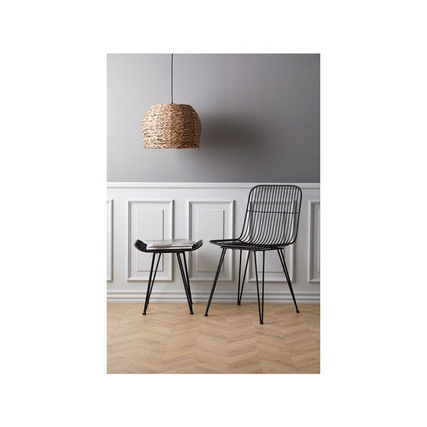Sgabello in metallo nero Svale - Villa Collection-image-2