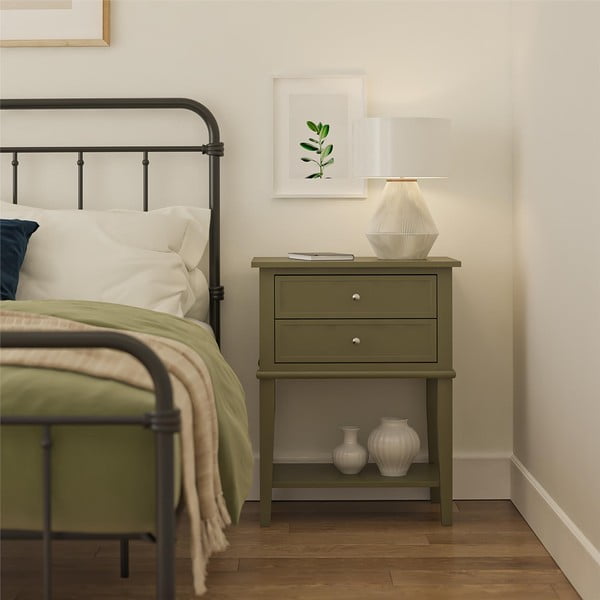 Comodino color kaki Franklin - Støraa-image-1