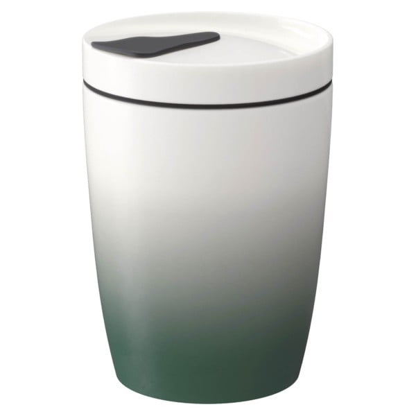 Tazza da viaggio in porcellana verde e bianca Villeroy & Boch & To Stay, 290 ml Like To Go - like | Villeroy & Boch