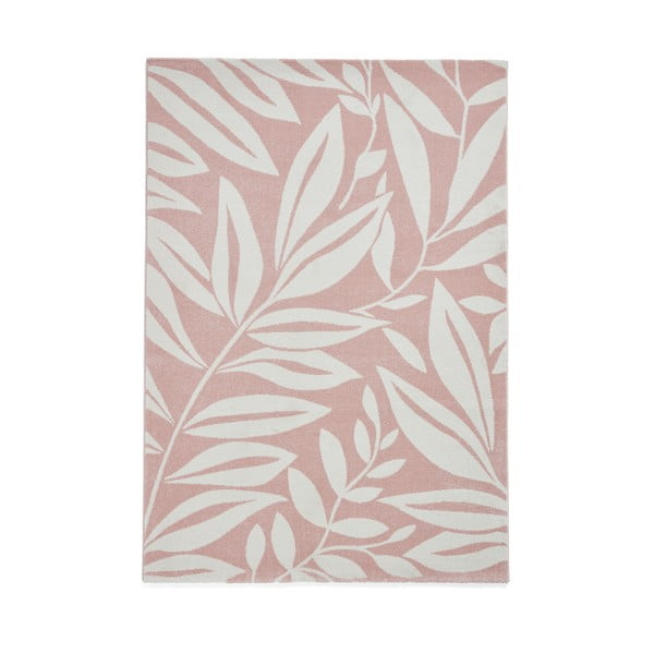 Tappeto in rosa chiaro 160x230 cm Sorral Leaves  – Catherine Lansfield