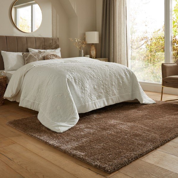 Tappeto in fibra riciclata marrone 120x170 cm Velvet - Flair Rugs-image-1