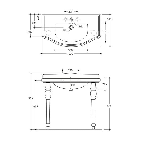 Gambe per mobili bianca in ceramica Retro – Sapho-image-2