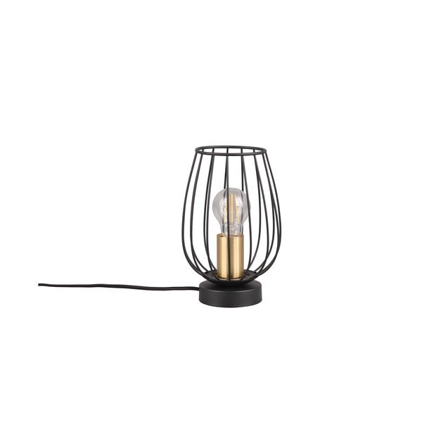 Lampada da tavolo in nero e oro (altezza 24,5 cm) Grid - Trio