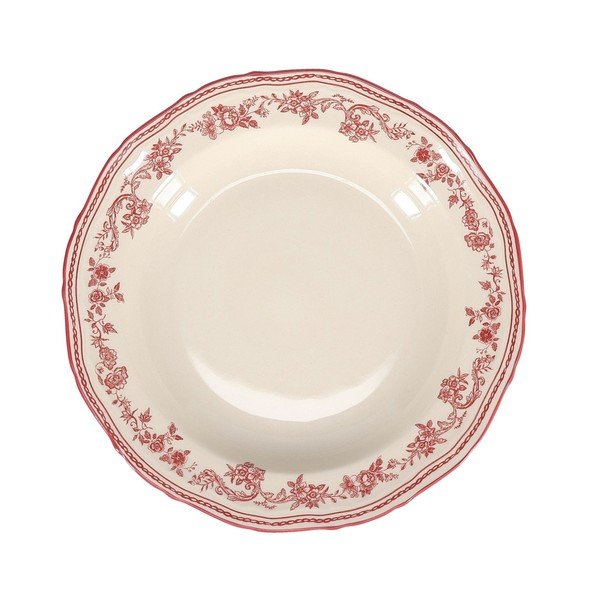 Piatto fondo burgundy/avorio in porcellana ø 23 cm Cyril – S|P Collection