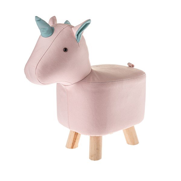 Sgabello per bambini rosa chiaro Unicorn – Dakls