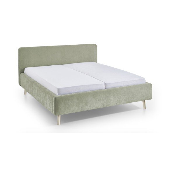 Letto matrimoniale imbottito verde chiaro rete non inclusa 180x200 cm Mattis – Meise Möbel